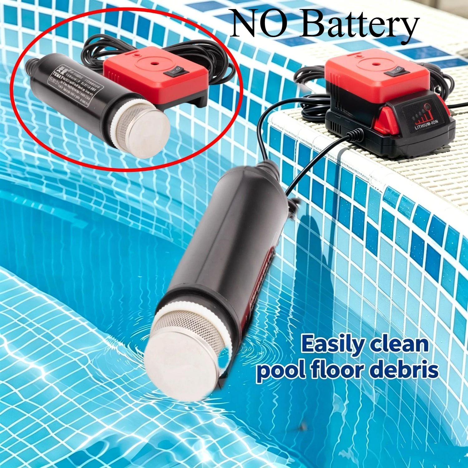 

Portable Submersible Water Pump For Milwaukee 18V Li-ion Battery For Irrigation Swimming Pool Pond Pumping Multi-purpose