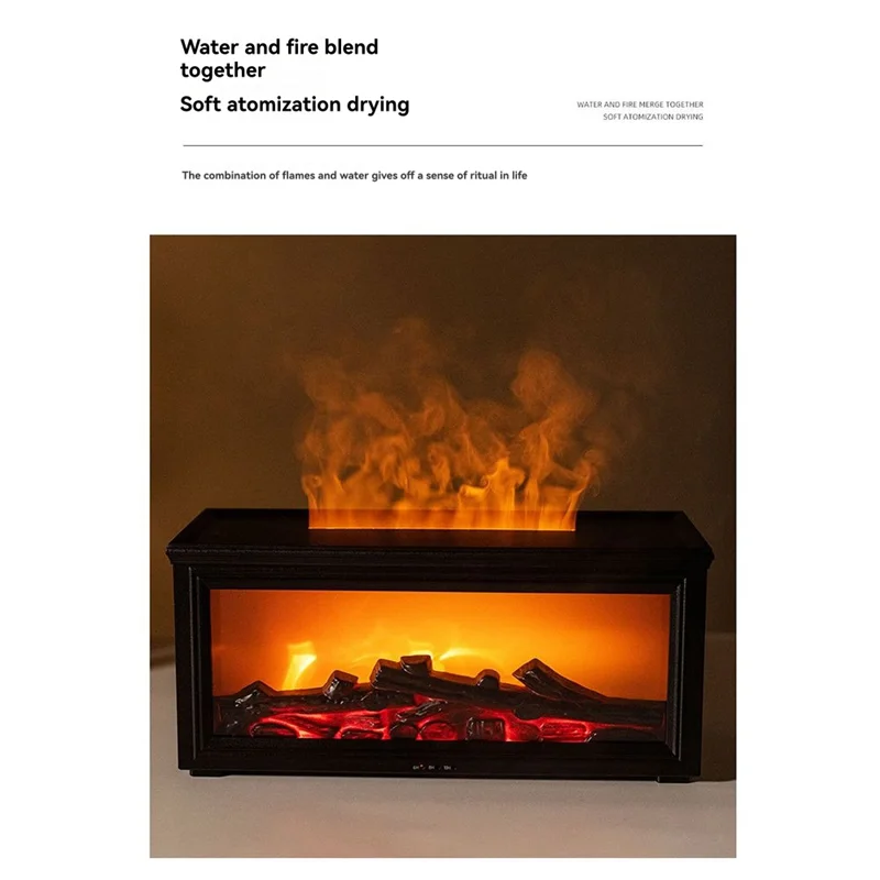 

LNHF камин ароматический диффузор креативный увлажнитель пламени безводный автоматическое выключение с дистанционным управлением и реалистичным ночником для камина