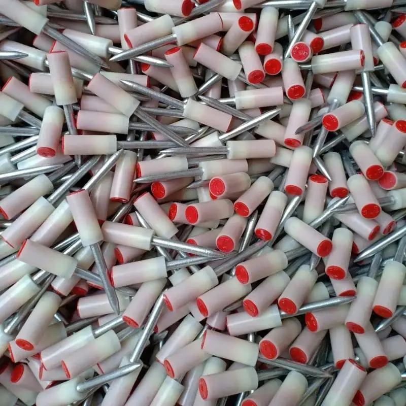 100Pcs Building Fire Nail Silencer Integral Round Steel Nail Install Accessories 32mm/42mm Steel Nail For Manual Steel Nails Gun