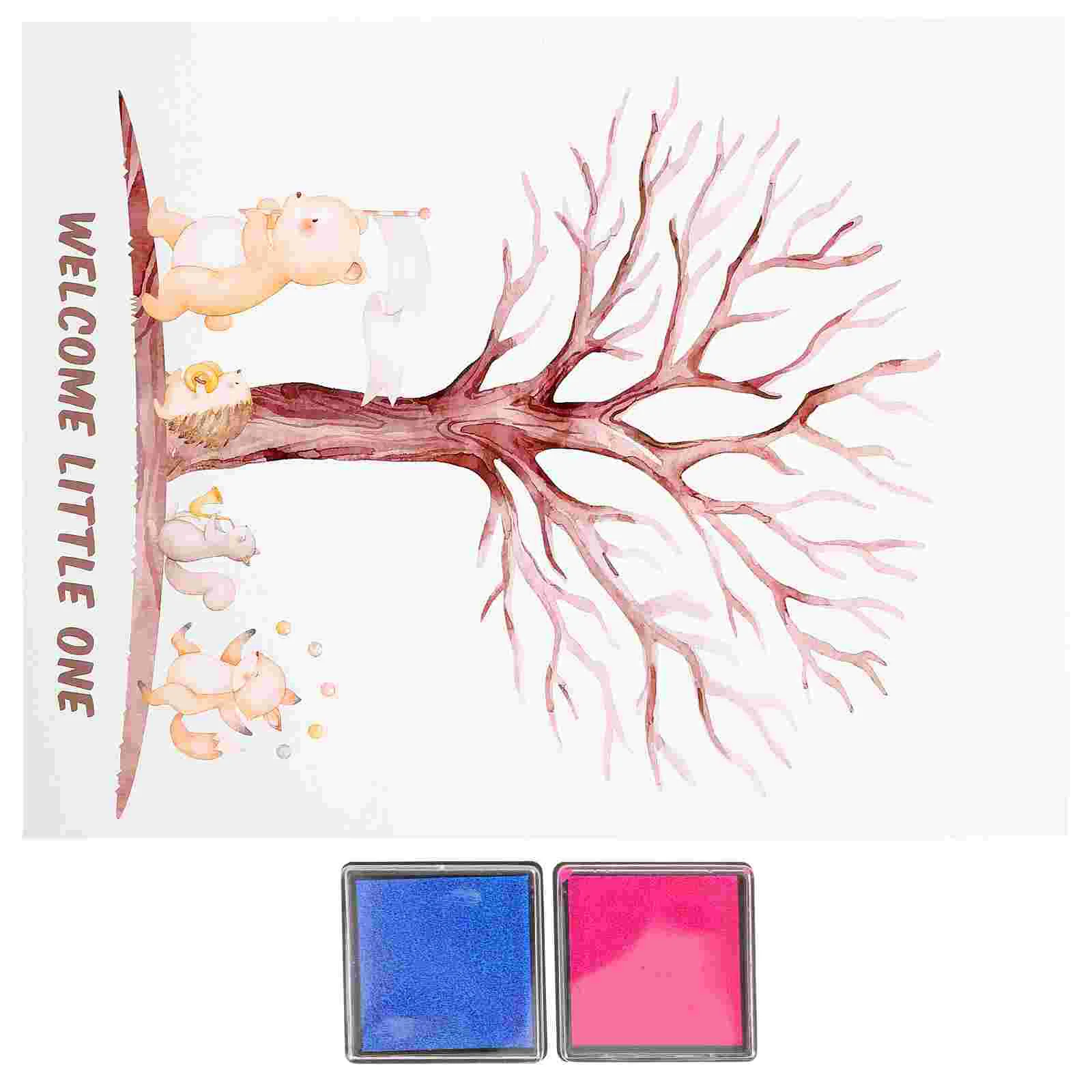 

Gender Reveal Fingerprint Tree Guestbook Baby Shower Decorations Party Favors Perfect for Baby's First Birthday Surprise Delight