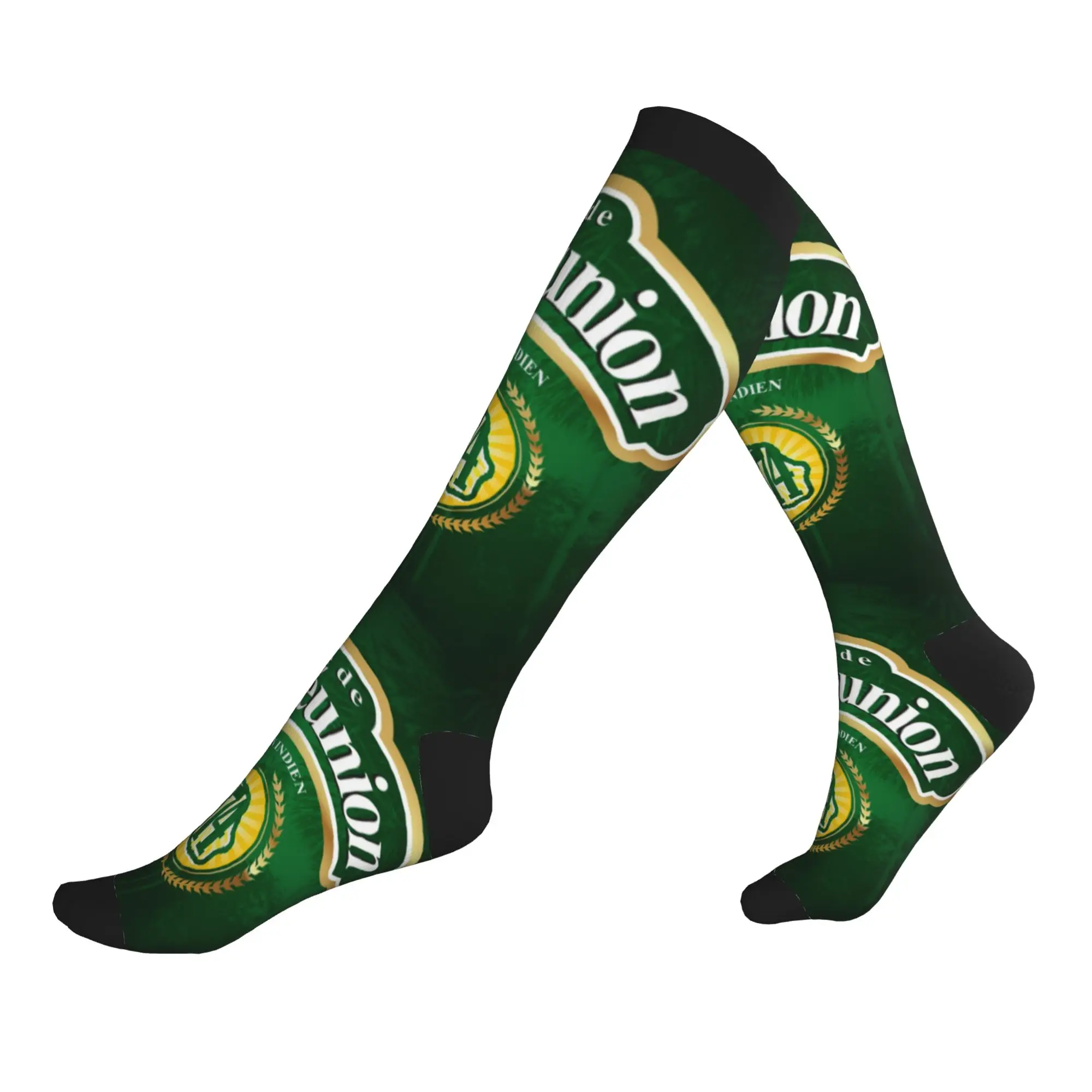 

974 Reunion Isalnd Men Women Sports Compression Socks Unisex Funny 3D Printing Dress Socks