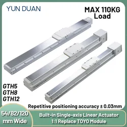 Built-in Linear Motion Stage Embedded Single-axis Linear Actuator Fully Enclosed Sliding Table Replace TOYO GTH5/GTH8/GTH12