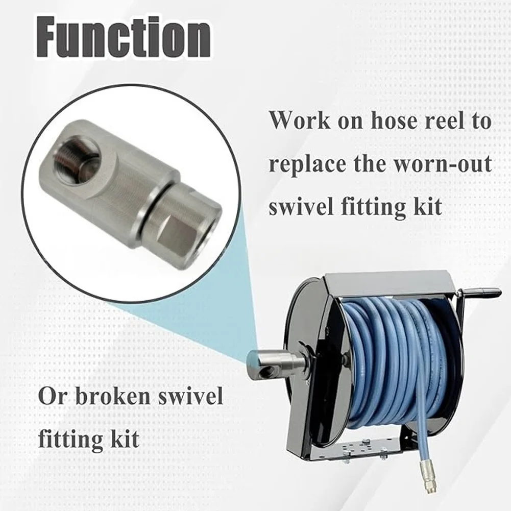 

Поворотный механизм для шланговых катушек 1/2 дюйма для катушек FXF, из нержавеющей стали 304, сверхпрочный, для домашнего и промышленного использования