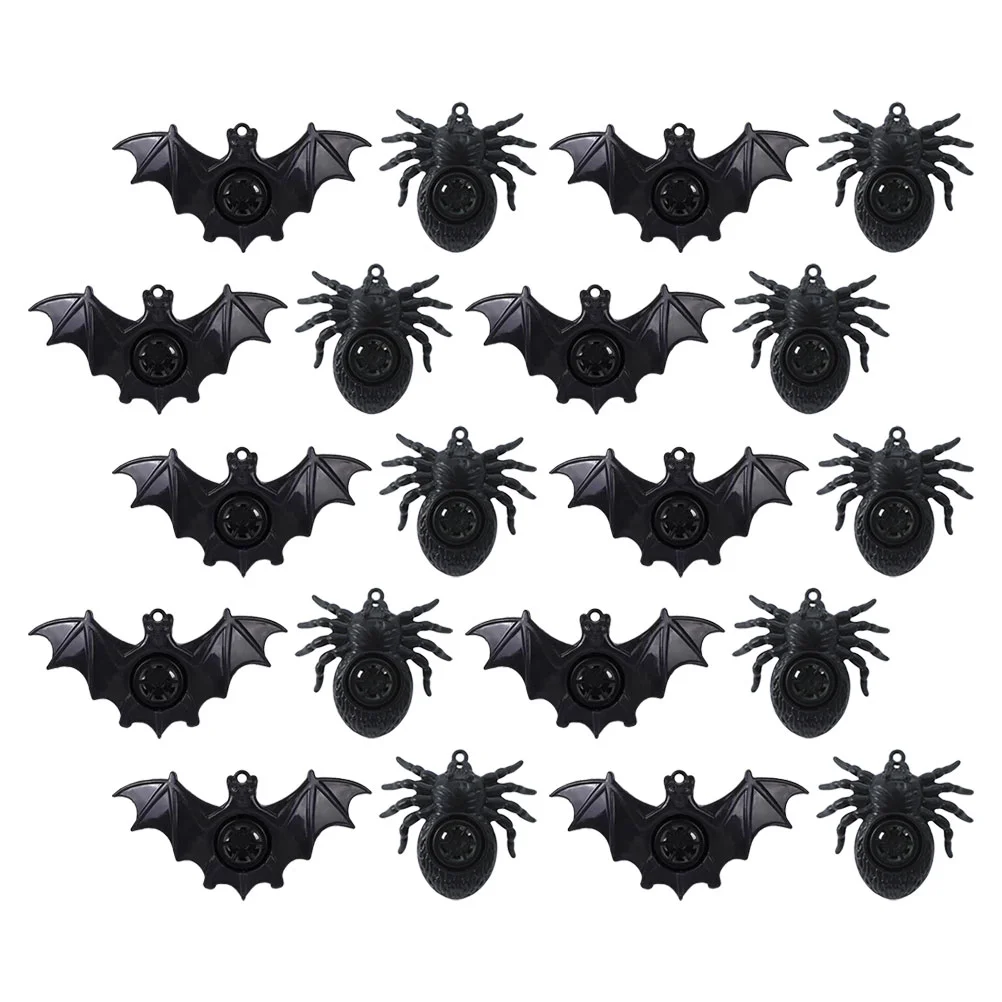 5pcs Creative Halloween Spider Whistle Horror Toy Cheering Adorable Bat Animals Whistles Party Spoof Prank Toys Portable Kids