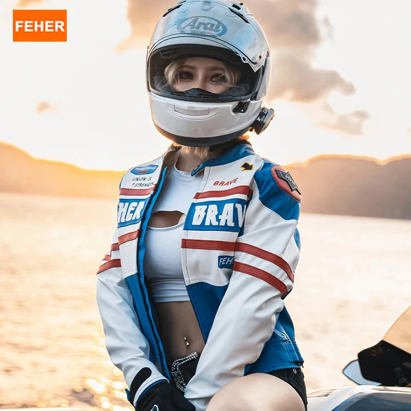 

FEHER Motorcycle Leather Jackets for Men All Seasons Waterproof and Comfortable Leisure Activities for Outdoor Sports Jackets
