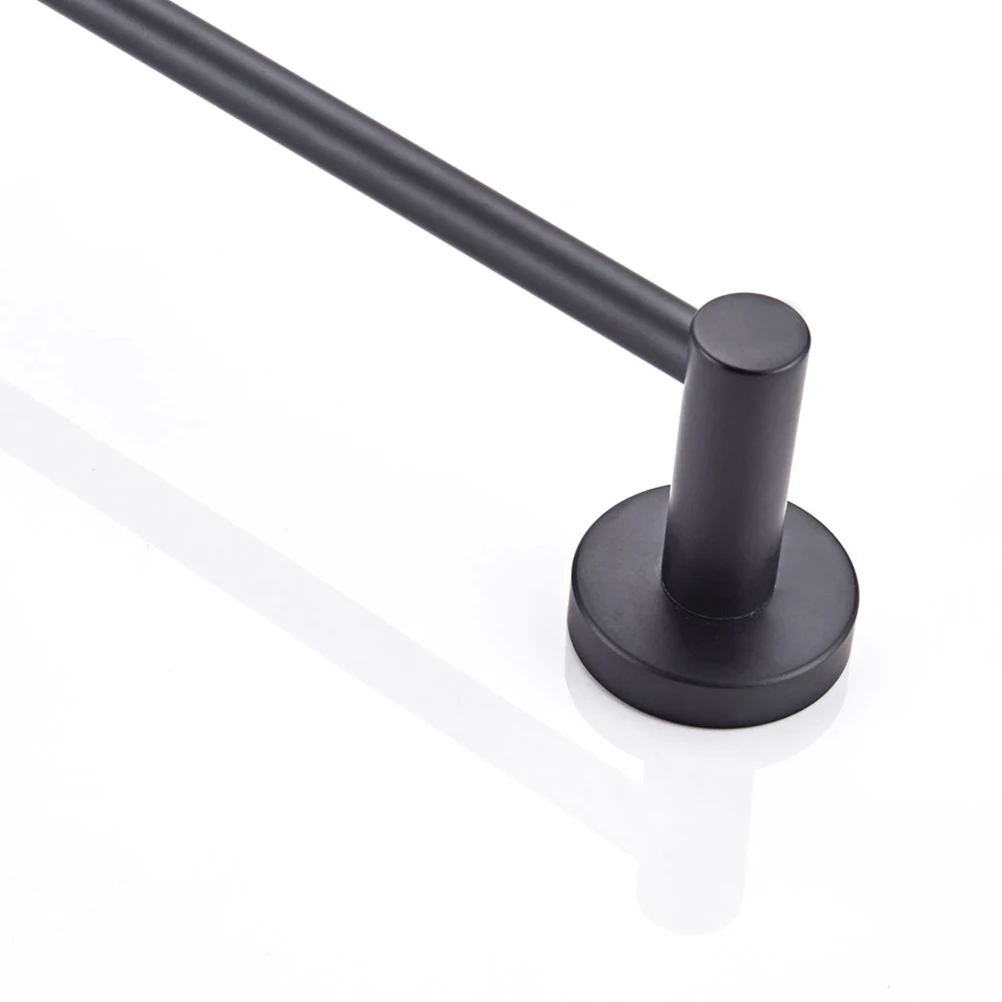 

Towel Rack Copper Towel Hanger Black Round Base Single Wall Mounted Rustproof Bathroom Saver