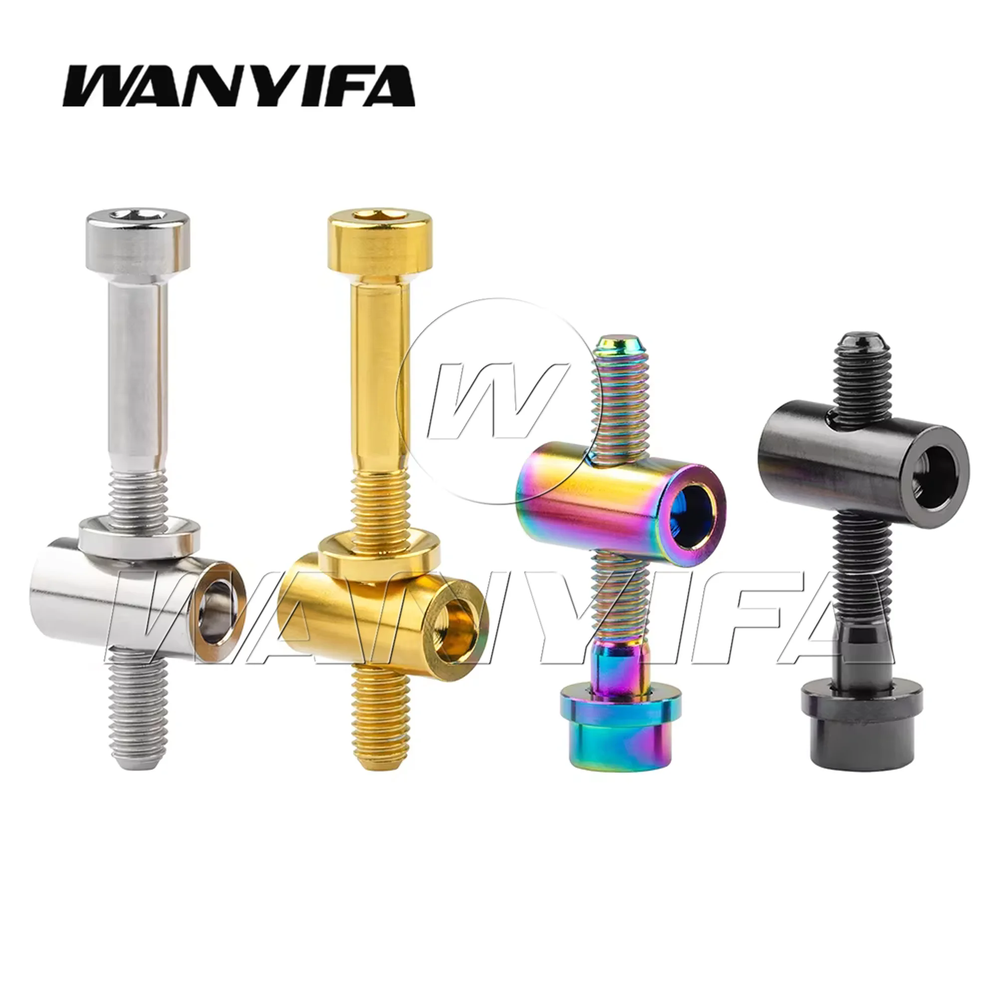 Wanyifa 2PCS Titanium Bicycle Seatpost Bolts M5x30/40mm for MTB Road Bike Seatpost Saddle Fixed