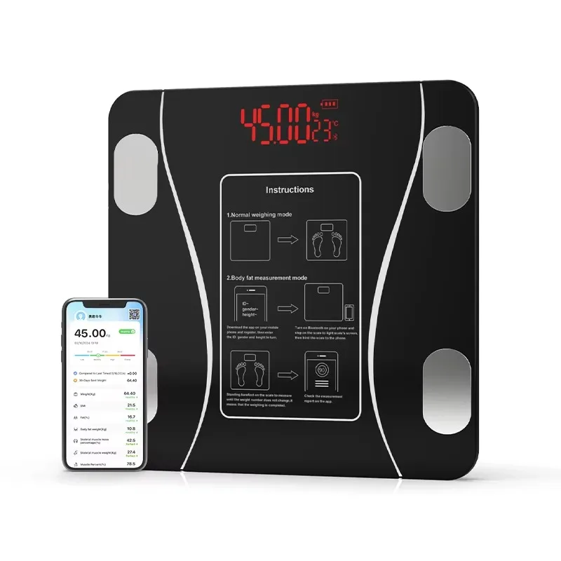 

Body Fat Scale Smart Bluetooth Bathroom Scale 26CM 180KG/396LB Weight Digital BMI Measurement