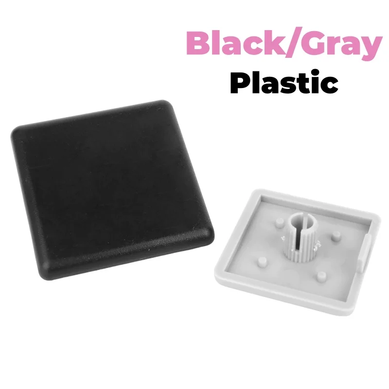 16/20/30/40/45/60/80/90/100 Black/Gray Plastic End Cap Cover Plate for EU/GB Aluminum Profile