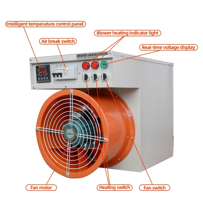 Industrial Heater Air Output 30 Factory Digital Controller Automatic Industrial Fan Heater Product