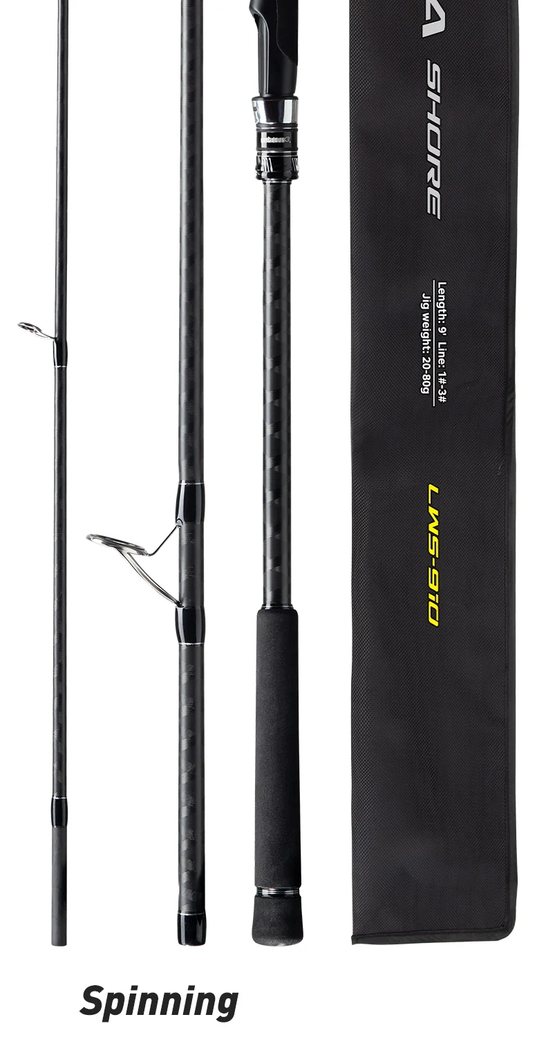 Hunthouse 3m 3 Abschnitte Seebarsch Angelrute Spinning 30T Carbon Fiber Shore Jigging 1-3 # 7+1Fuji Guide Ködergewicht:20-80g Fischgerät – Detail 10