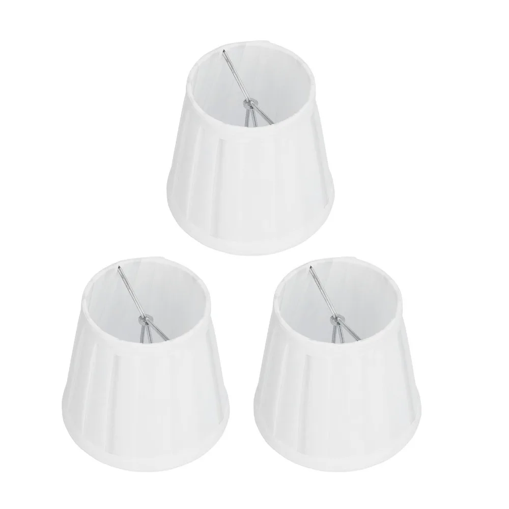 

3PCS Simple Fabric Lampshade Clip On Design 4.3 inch Height Chandelier Lamp Shades Wall Lamp Shade Indoor Lamp