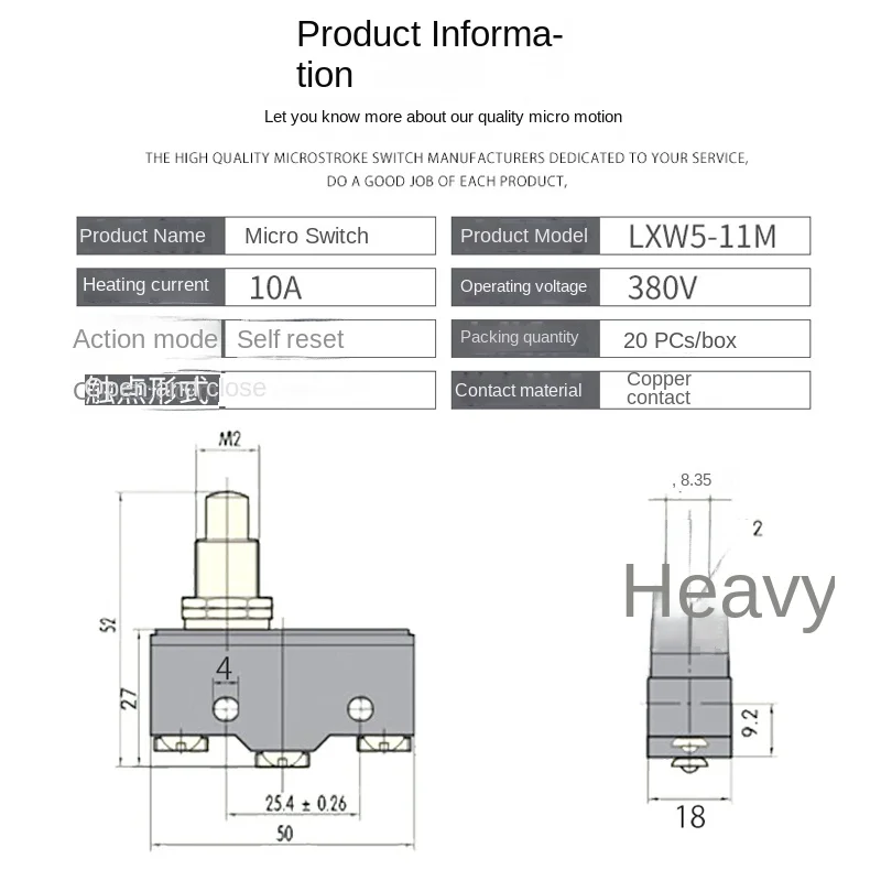 Microswitch LXW5-11M Z-15GQ-B Bakelite thick contact high quality