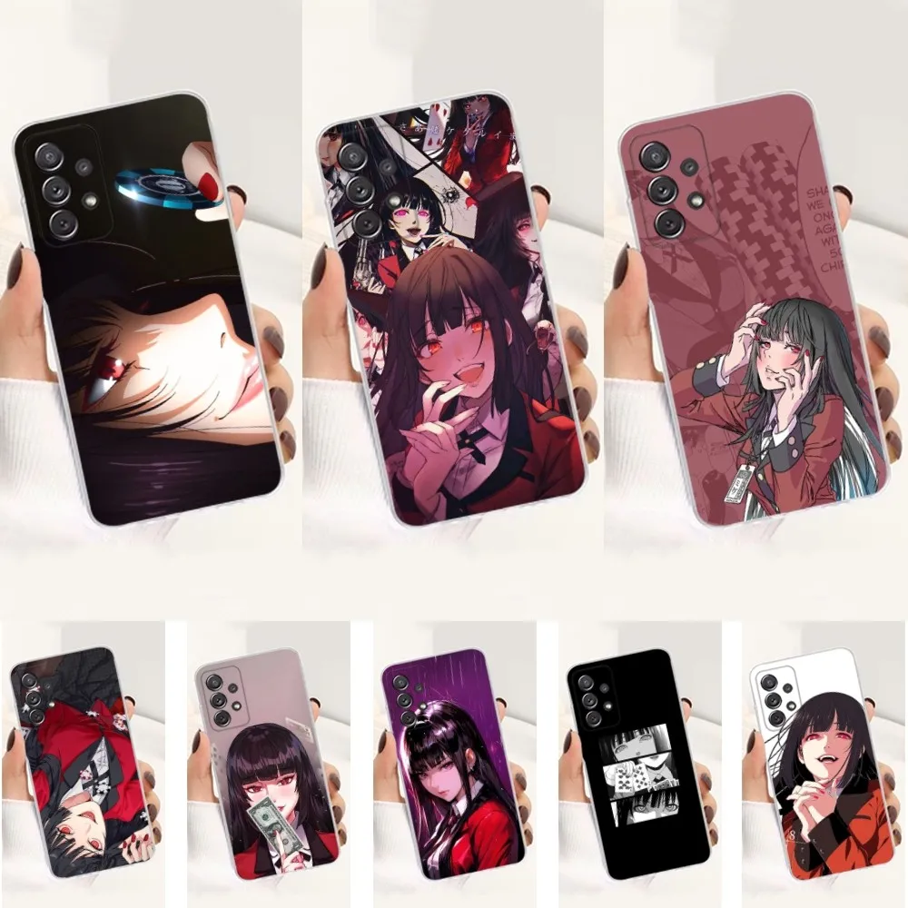 Kakegurui Anime Jabami-Yumeko  Case For Samsung S30,S23,S21,S22,S20,Ultra,FE,Lite, S10,S9,S8,PIus,Transparent, Silicone Case