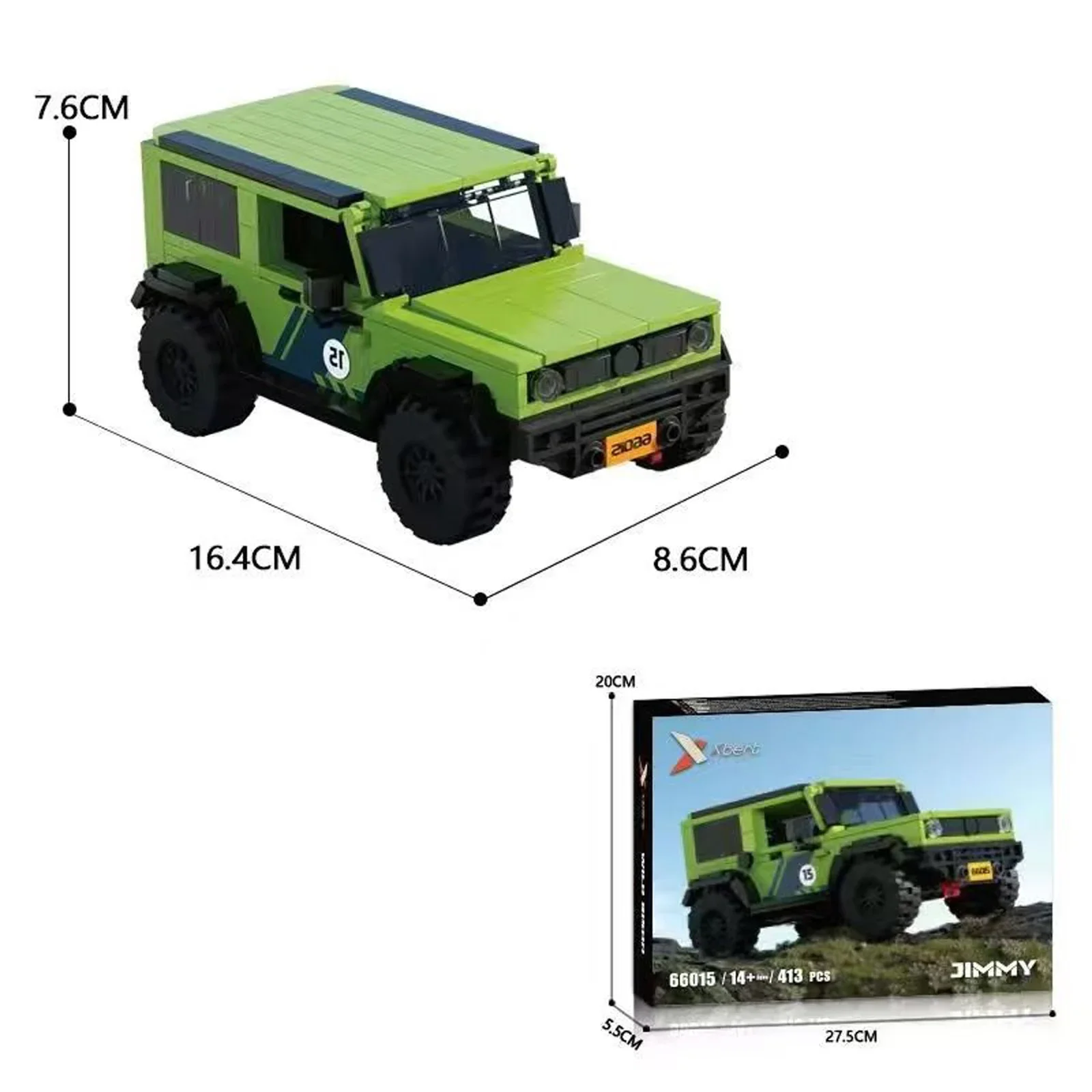 413PCS Sedan Bouwstenen SUV Off-Road Auto Model Kit Creatieve Voertuig Bakstenen Desktop Display Kinderen Educatief speelgoed Model Gift