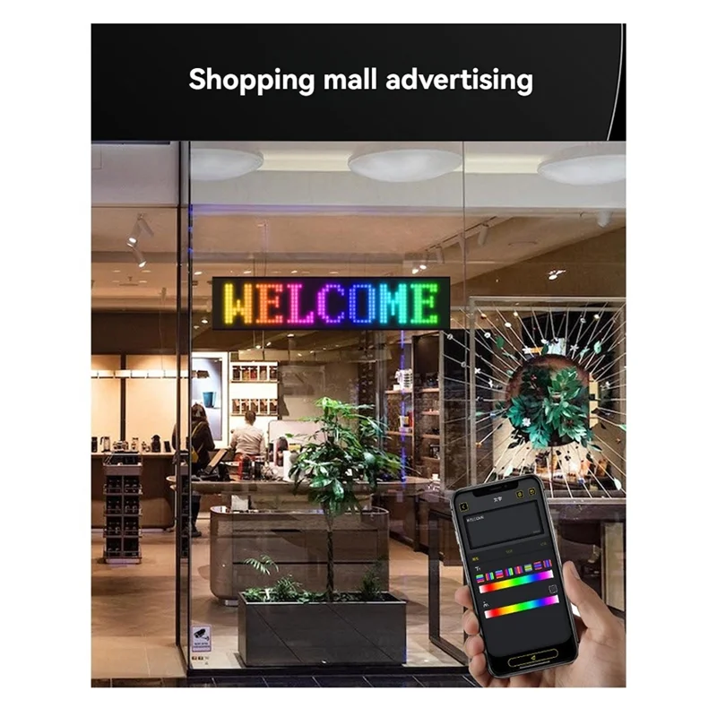 AA08-señal LED programable para coche, pantalla multilingüe con aplicación remota, pantalla publicitaria desplazable, Panel de matriz de píxeles