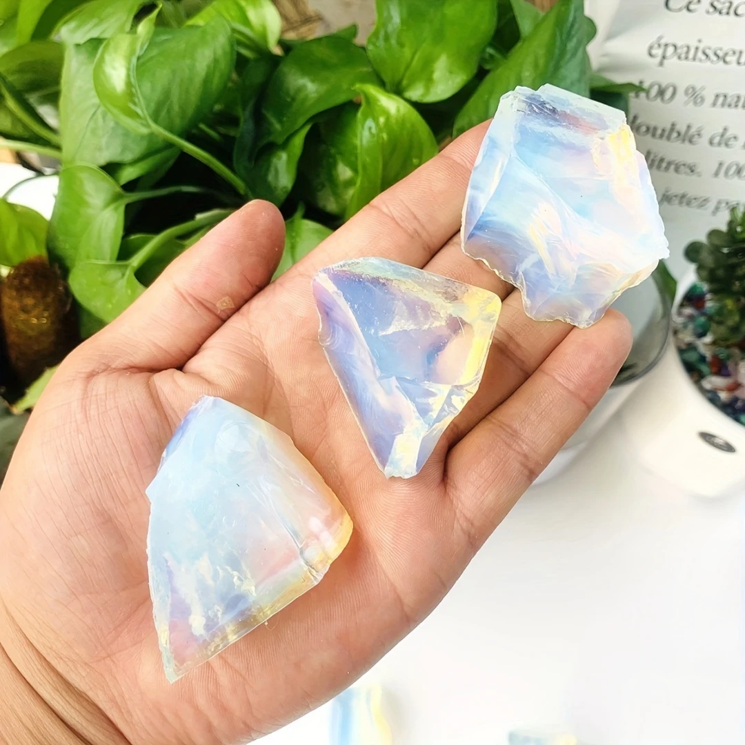 40g/120g/240g Natural Opal Rough Stone, Irregular Mineral Specimen, Diffuser stone, Fish Tank Garden Bonsai Home Decoration Gift view 2