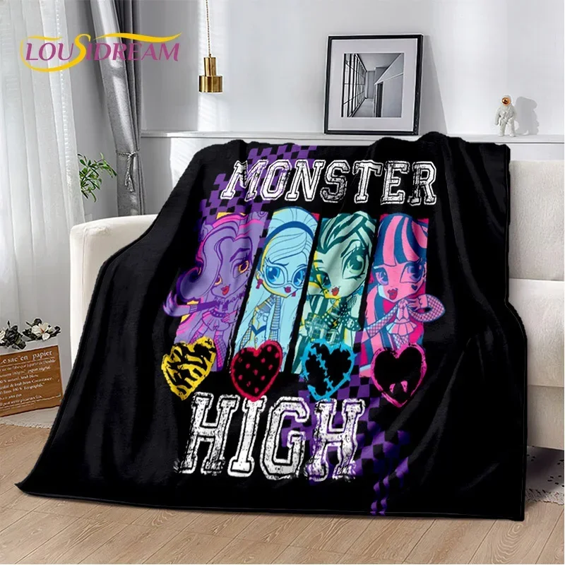 3D Cartoon Monster High Draculaura Blanket,Soft Throw Blanket for Home Bedroom Bed Sofa Picnic Travel Office Cover Blanket Kids