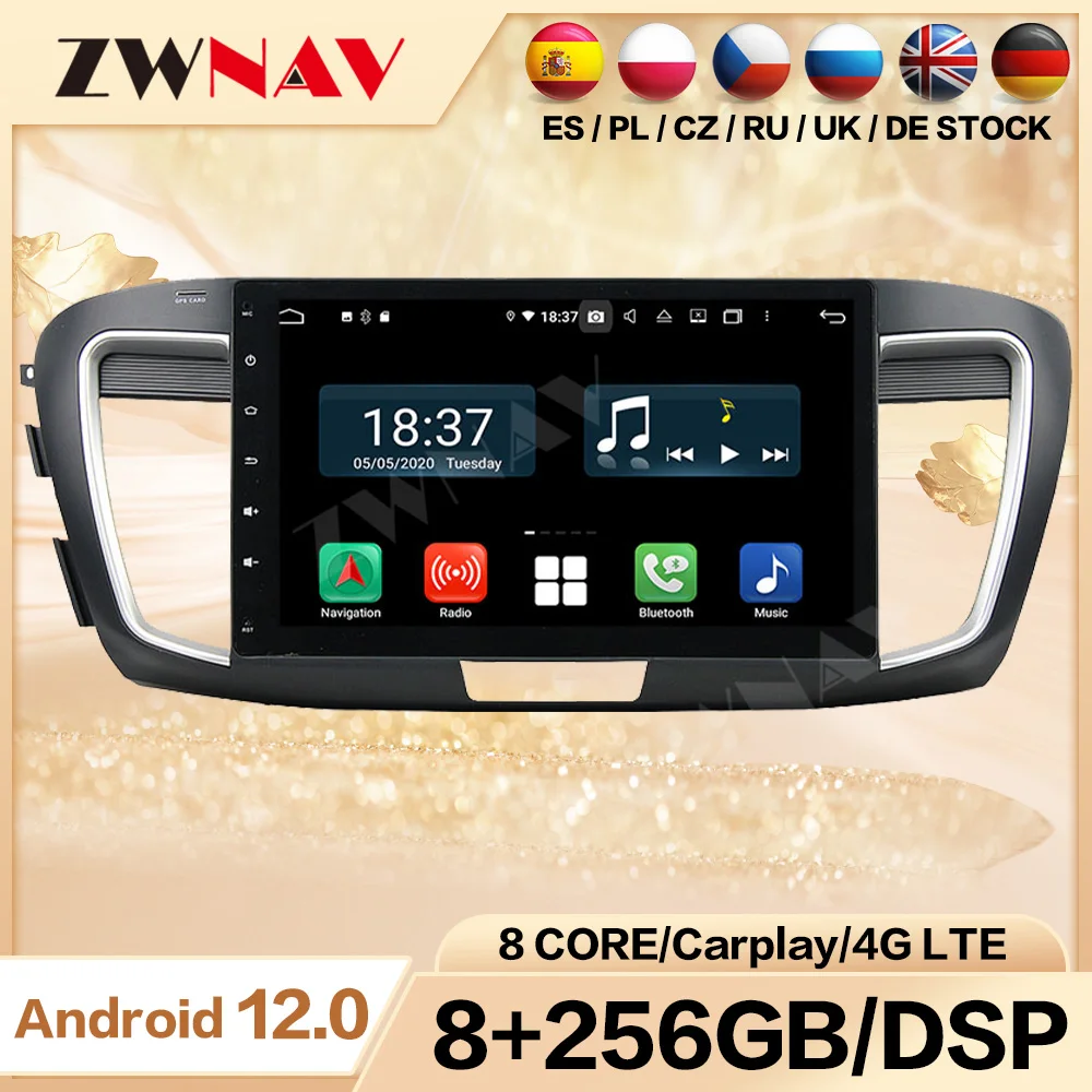 

2 din Android 12.0 screen Car Multimedia player For Honda Accord 9 2012-2017 audio radio stereo GPS navi head unit auto stereo