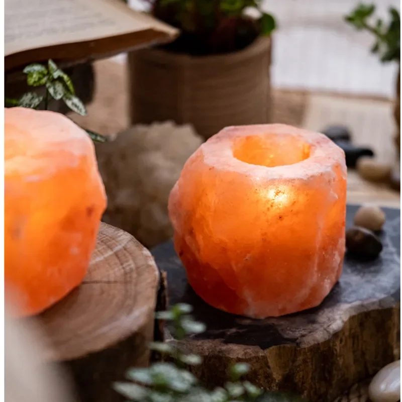 Nordic Candle Stand Natural Rose Mineral Salt Incense Holder Romantic Dinner Candlelight Lamp Versatile Scene Decorative Gifts
