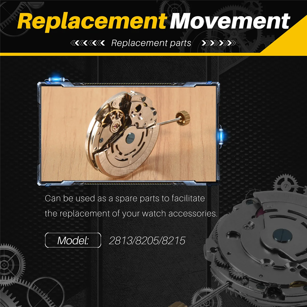 Substituição de movimento automático dia data cronógrafo relógio acessórios kit ferramentas reparo peças acessórios para 2813/8205/8215