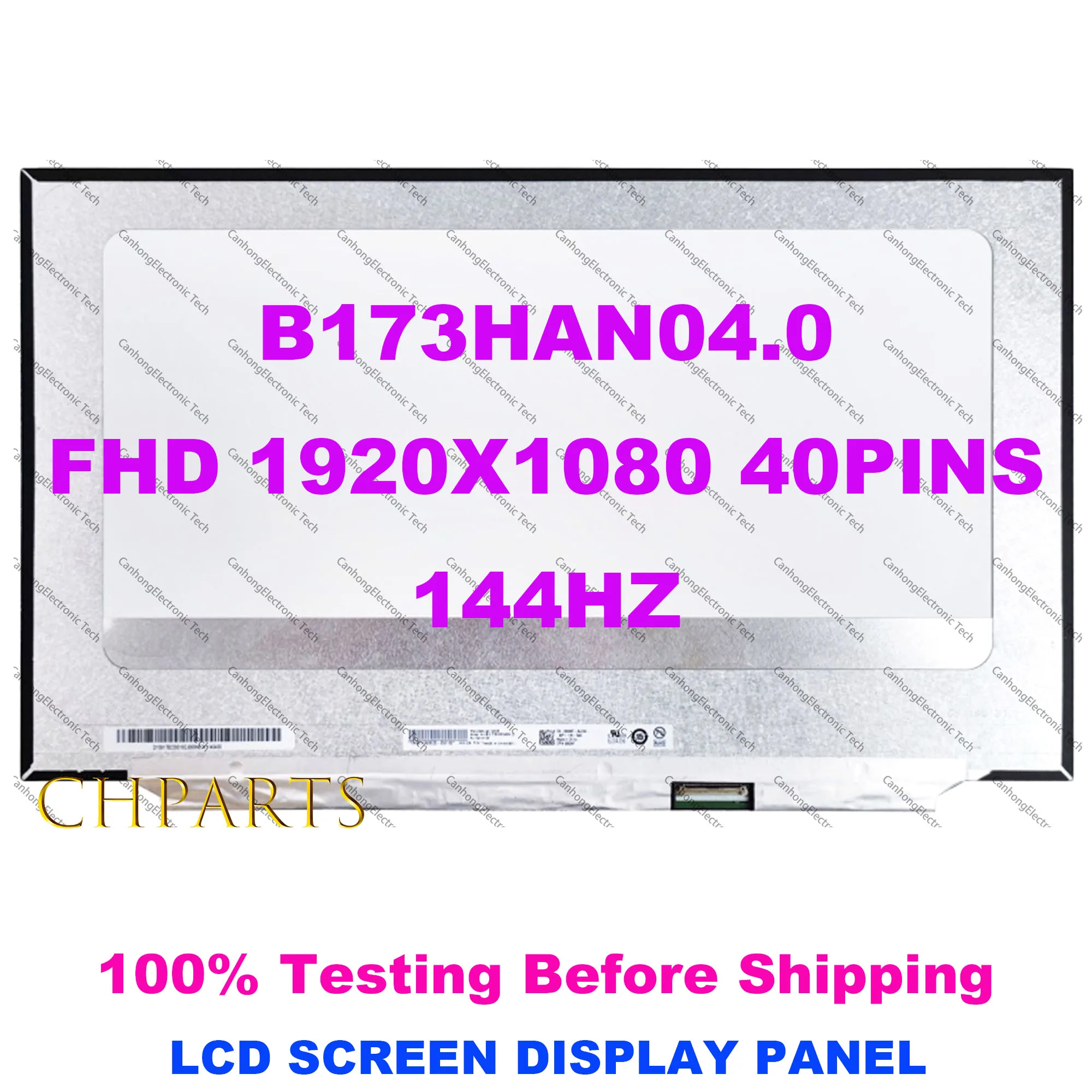 

17.3" 144Hz B173HAN04.0 B173HAN04.4 Fit NV173FHM-NY1 For MSI MS-17F2 For ASUS FX706 LCD Matrix Display Replacement Panel 40pins