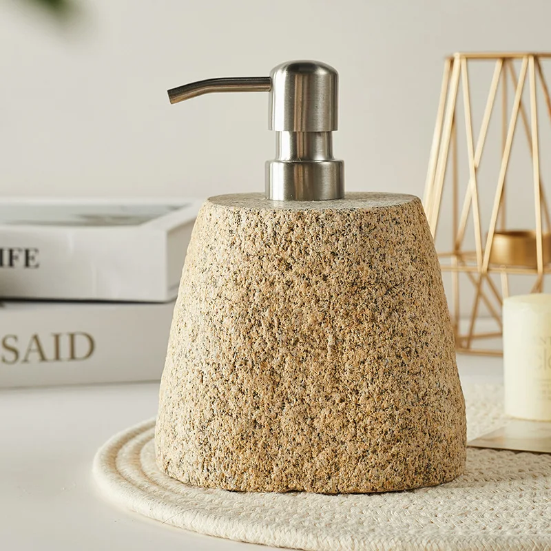

DSA Ran vintage pebble bottles marble lotion bottles hand sanitizer bottles hotel B&B rough stone bathroom sub-bottles