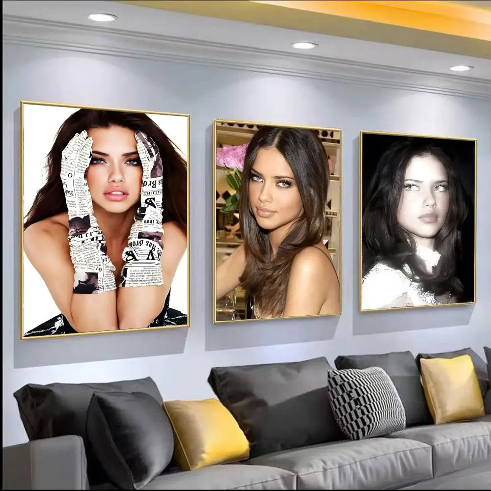Adriana Lima Model Poster HD PVC Self Adhesive Wall Art - Waterproof Reusable For Home Office Cafe