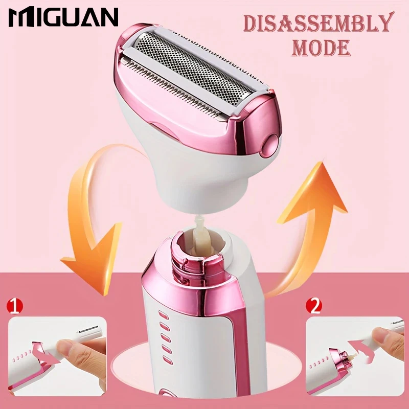 Kit Perawatan Wanita Elektrik Multifungsi 4-in-1 |   Alat Cukur Tubuh, Pemangkas Alis, Pemotong Rambut Hidung |   Pengganti yang Dapat Dilepas