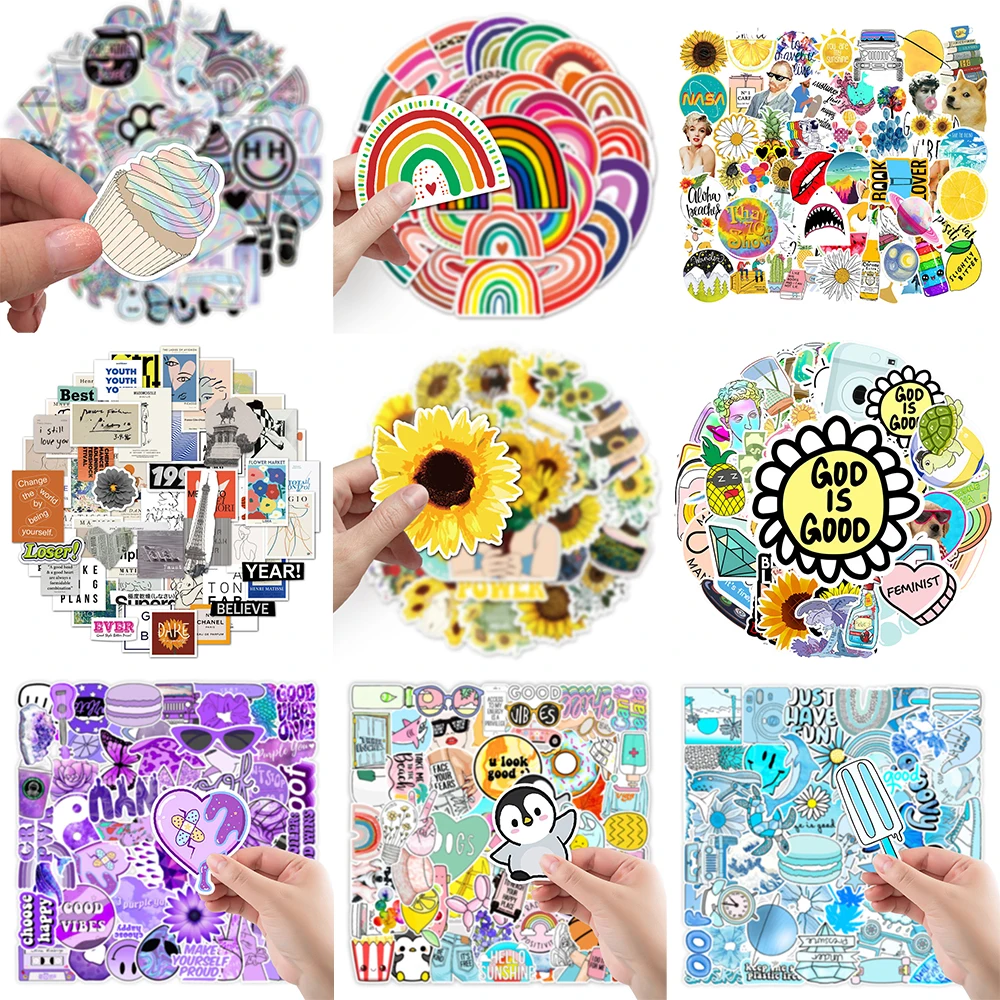 10/30/50PCS ins Small Fresh Stickers Series Cartoon Creative Graffiti Laptop Luggage iPad Helmet Skateboard Decoration Wholesale