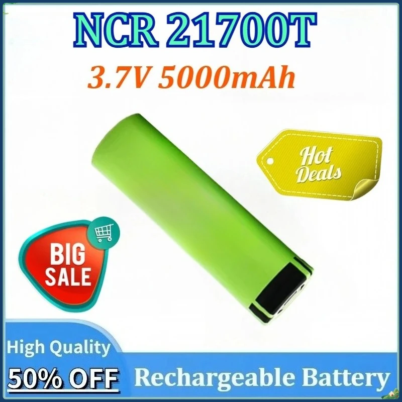 

3.7V 5000mAh Newly Upgraded NCR 21700T Rechargeable Li-ion Battery Discharge High Power Batteries for High-power Appliances