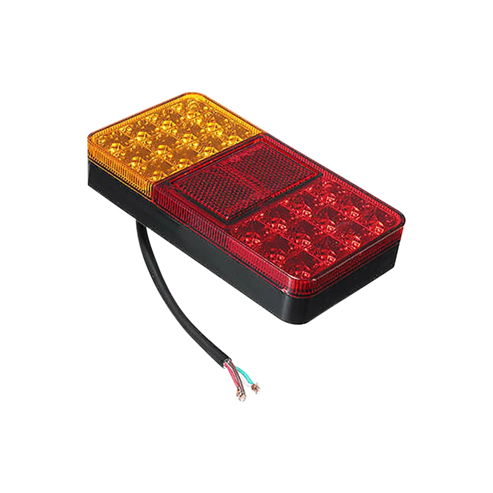 New 24LED Truck Dual Color Tail Lights Durable Rectangle Car Motorcycle Bikes Caravans Lorry Screw Vehicle Taillight Accessories