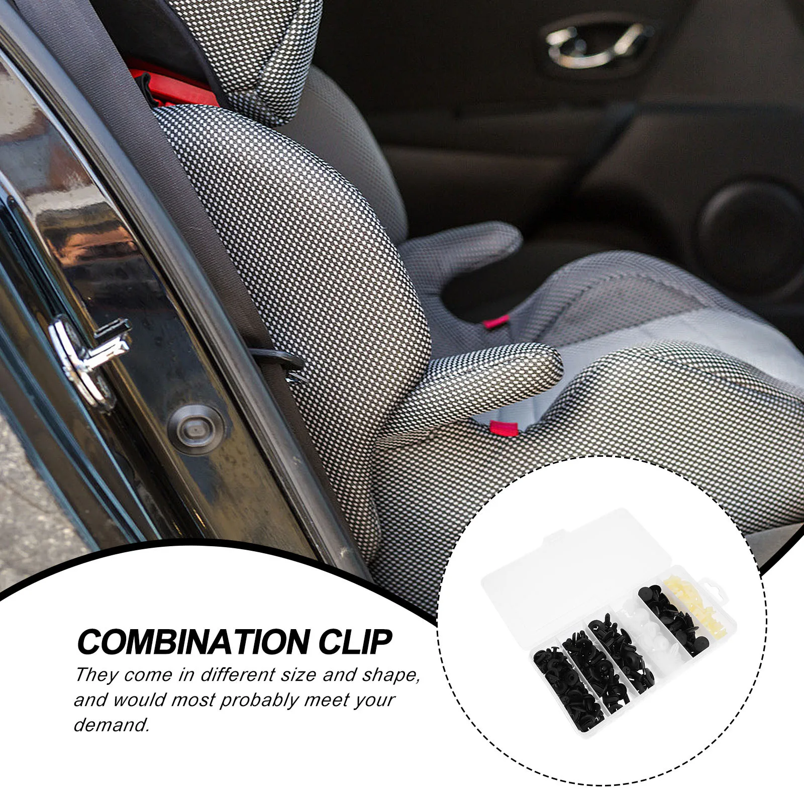 

150Pcs Universal Combination Auto Retainer Fastener Kit Multiple Sizes Portable Storage Box Automotive