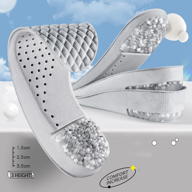 

Popcorn Silicone Sports height-increasing Insoles sweat-absorbing Inner height-increasing Gadget shock-absorbing Insoles