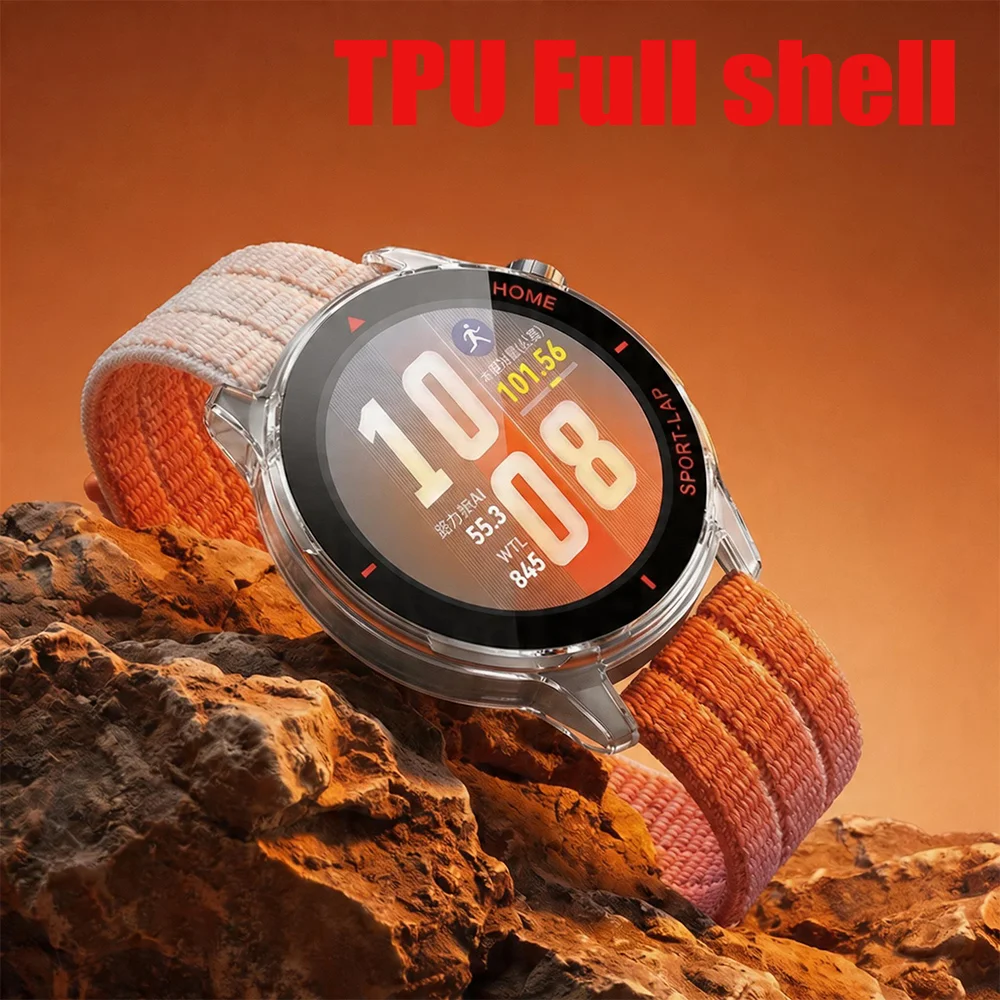 TPU with Scale Case For Huawei Watch GT Runner 2 Accessories Sweatproof Full Shell Anti-fall Protector 2 in 1 Cover Easy Install