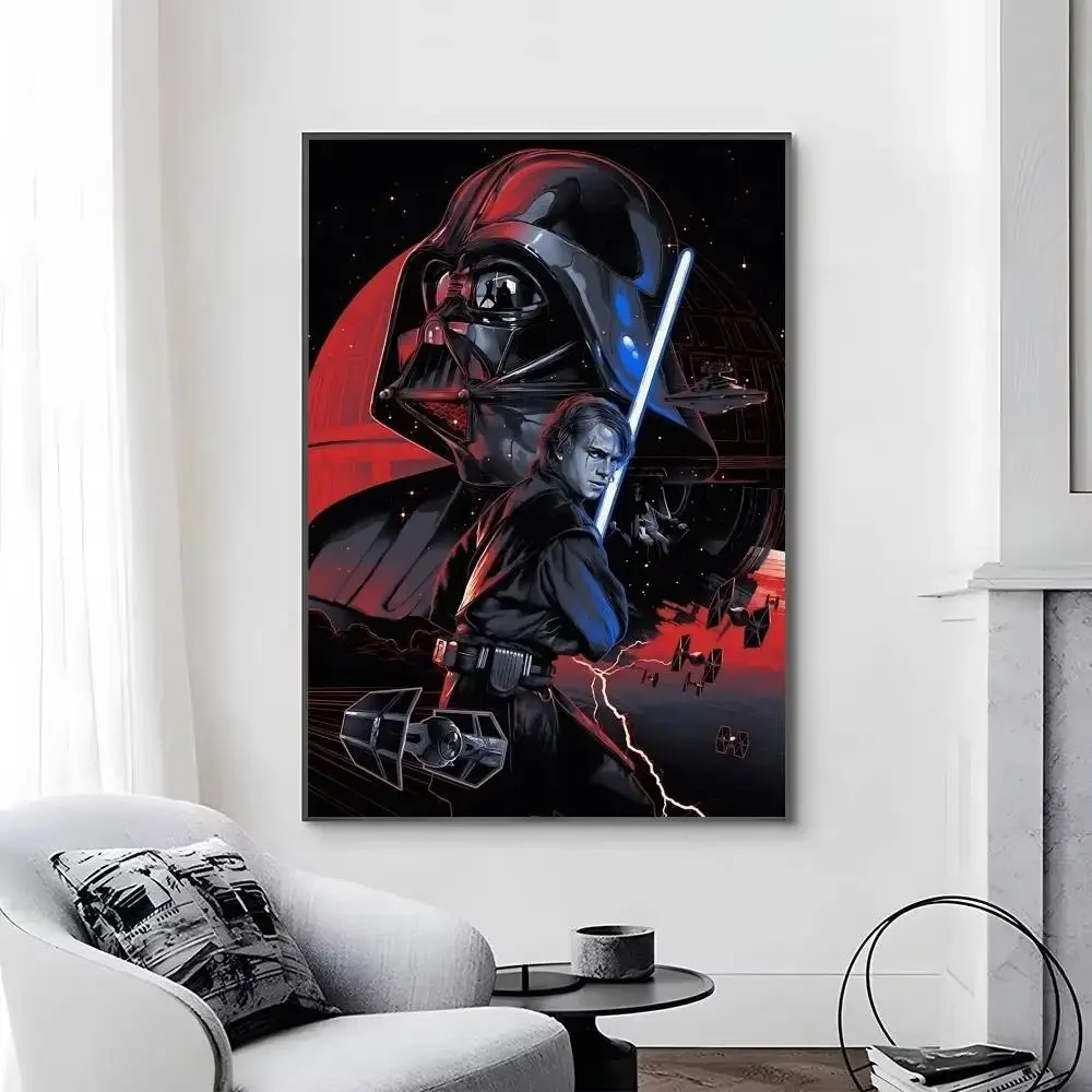 Vintage-Filmplakate mit Darth V-Vaders Y-Yodas, selbstklebend, wasserfest, ideal für die Dekoration von Wohnzimmer, Schlafzimmer, Bar – Detail 12