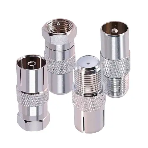 F to TV Adapter, F Female/Male to TV Pal Male/Female Coupler Coaxial Cable Connector Adapter for FM Radio Antenna