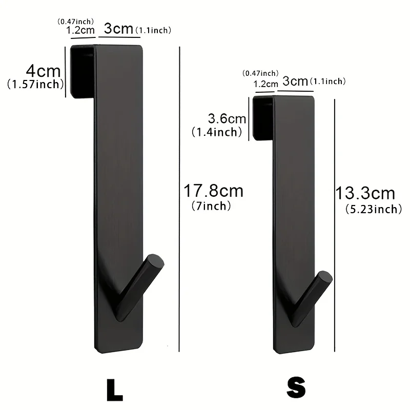 2pcs Bathrobe Hanger Shower Room Glass Over Door Hanging Hooks Punch-free Waterproof Towel Hanger Metal S-Shape Bath Towel Hooks image 6