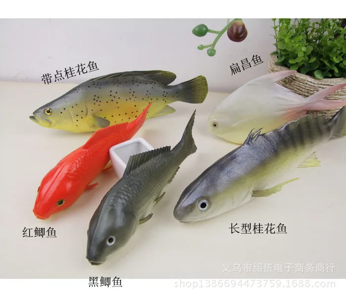 Simulierte Fisch modell künstliche Karausche Figur Fisch Dekoration Ornament Kinder Tier lernen Spielzeug Geschenke dekorative Requisiten – Detail 4