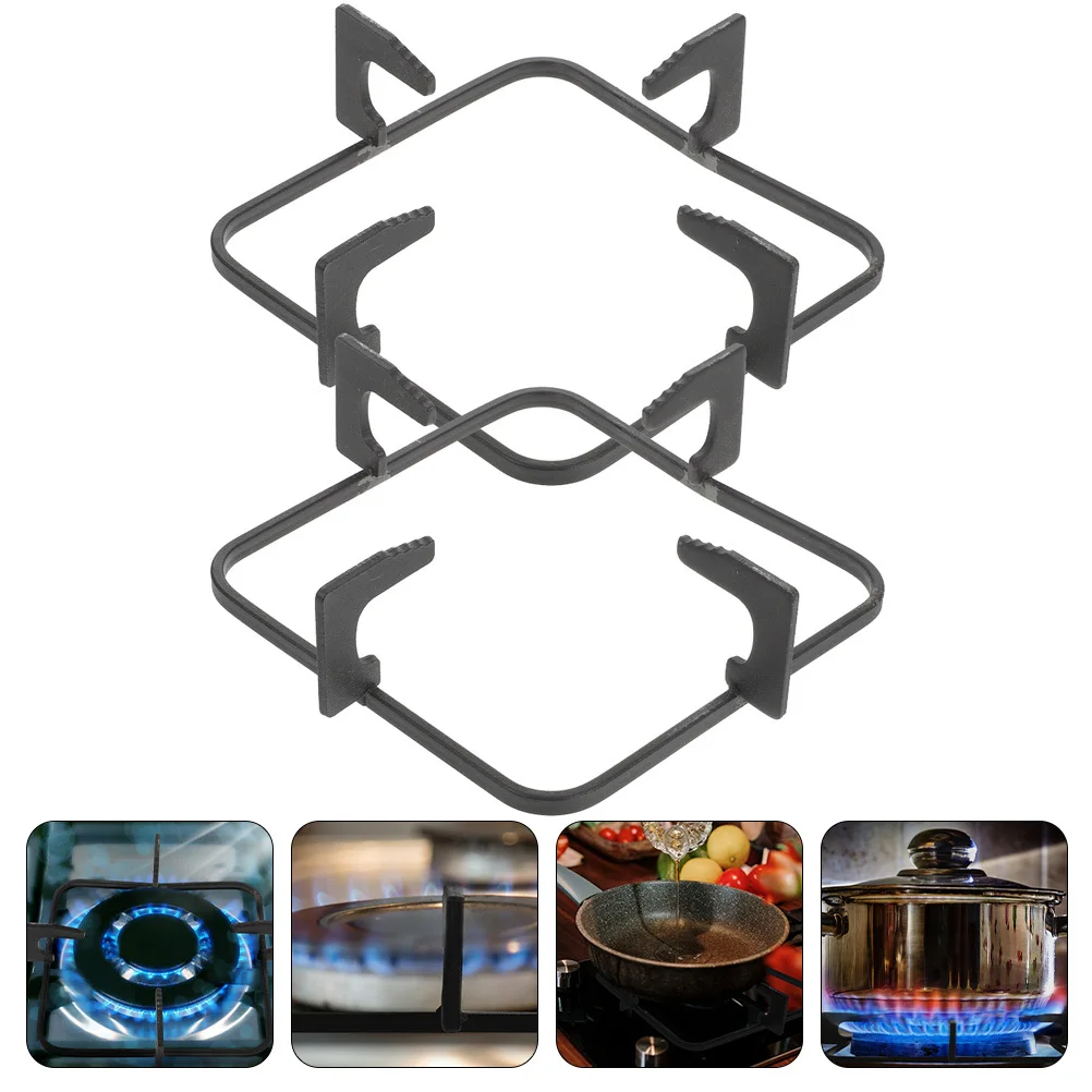 

2pcs Cast Iron Rack Bracket Durable Pot Holder Wok Ring Stand For Gas Stove Kitchen Stove Support Rack Kitchen Supply
