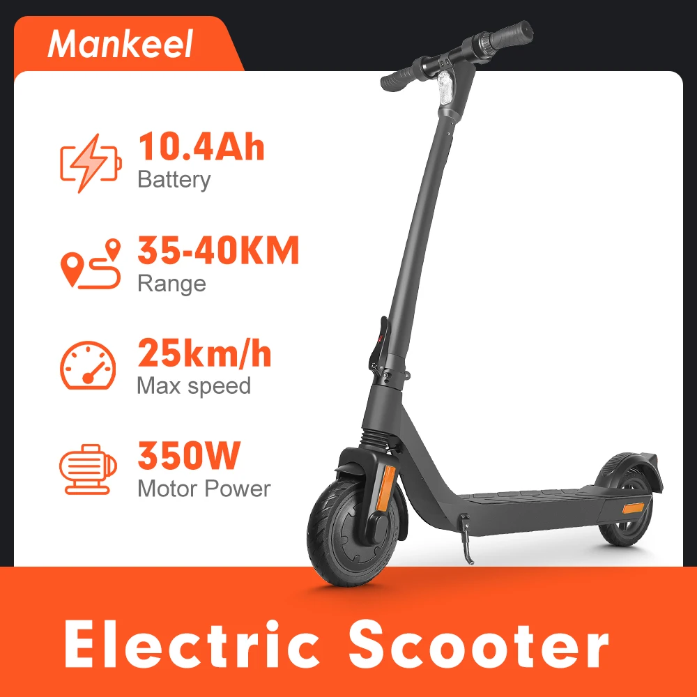 Mankeel STEED Electric Scooter for Adults Escooter 350W 10.4Ah Electric Kick Scooters Foldable E-Scooter Max Range 40KM