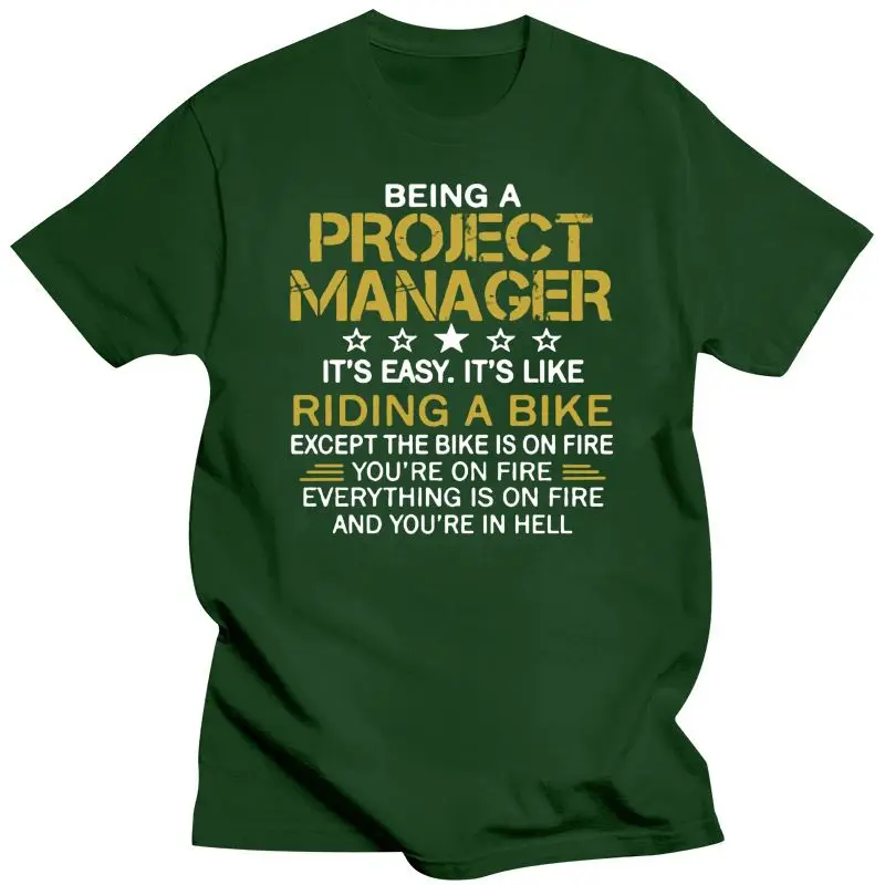 New Work Shirts Crew Neck Short Funny Work Quotes Project Manager Compression T-shirts For Men