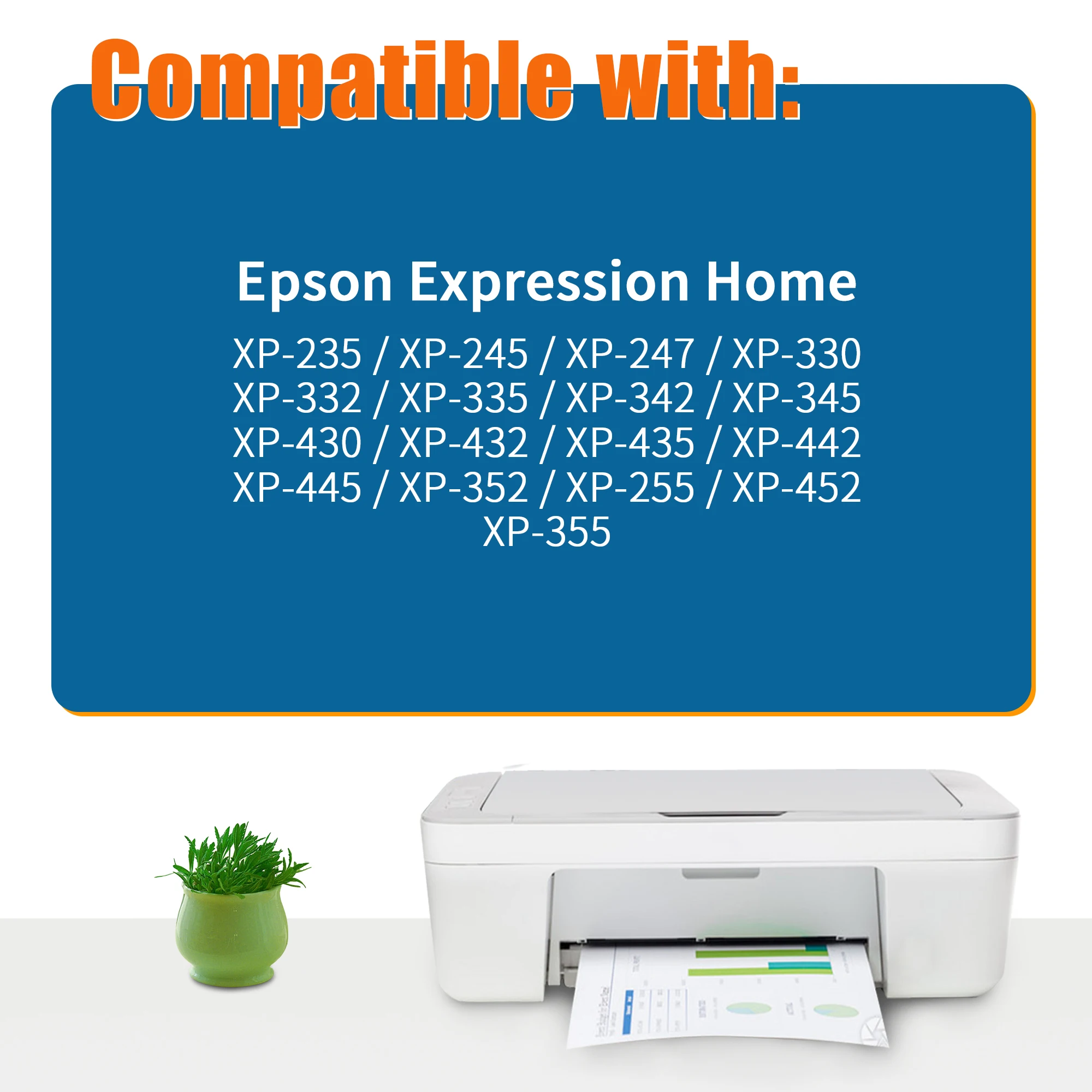 خراطيش طابعة Jhaan Multipack 29XL متوافقة مع Epson 29XL لإبسون XP-342 XP-332 XP-442 XP-445 XP-245 XP-435 (10 عبوات)