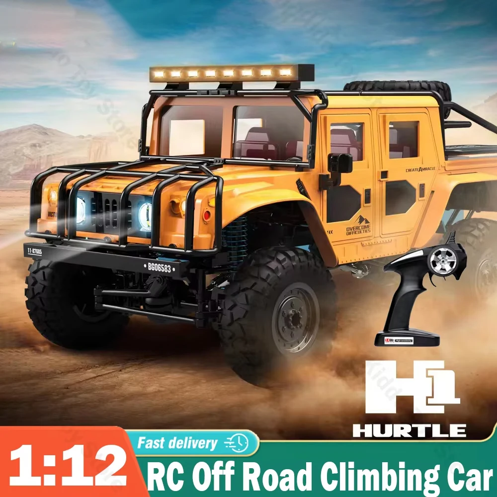 Voiture tout-terrain 4WD RC, escalade à grande vitesse avec télécommande légère, camions Buggy, Super grand, Anti-choc, cadeaux de noël, 1/12