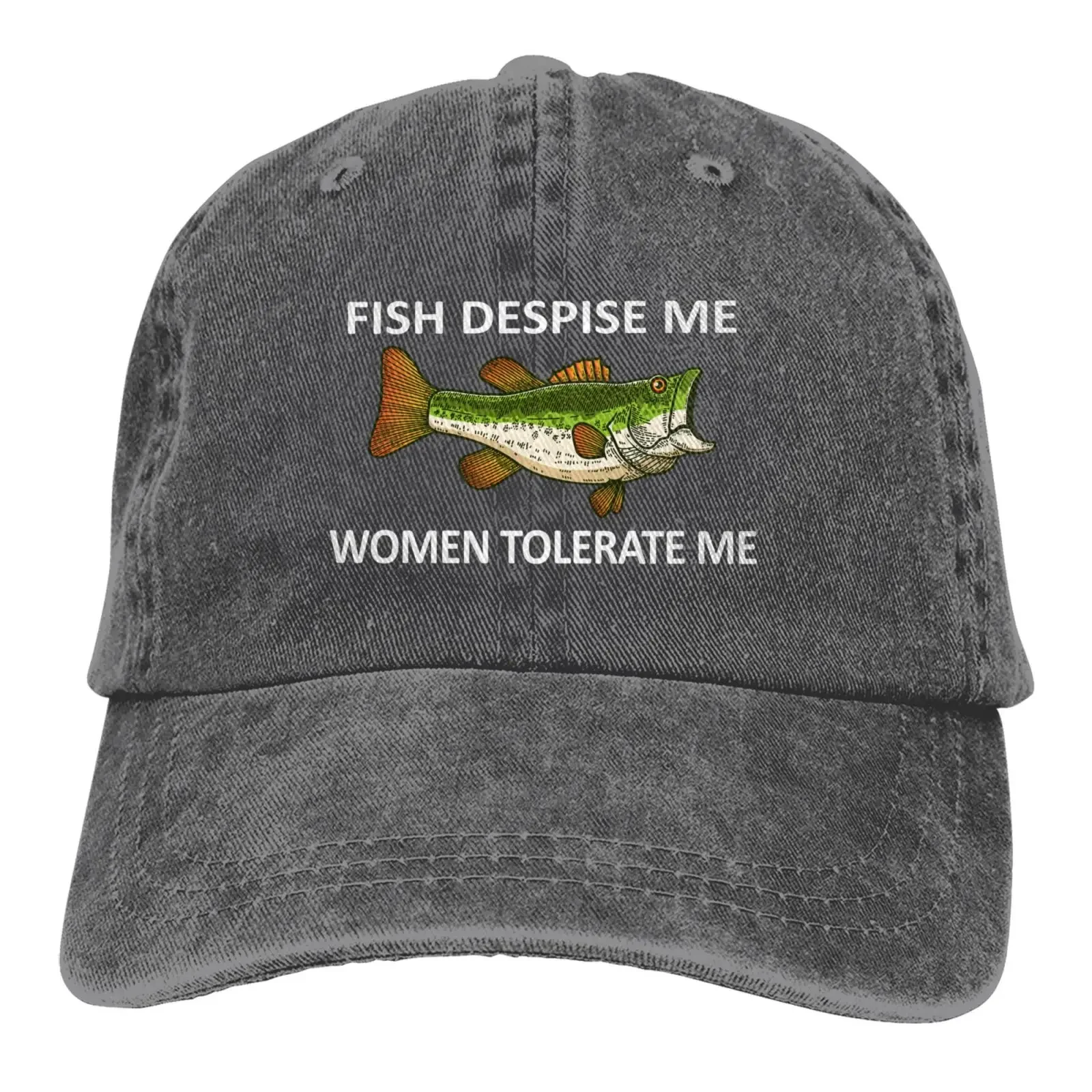 Funny Fishing Cap Fish Despise Me Women Tolerate Me Cap Men Baseball Caps Cool Cap