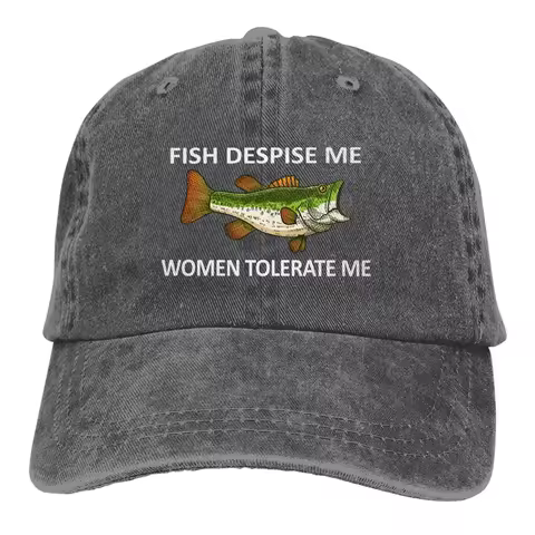 Funny Fishing Cap Fish Despise Me Women Tolerate Me Cap Men Baseball Caps Cool Cap