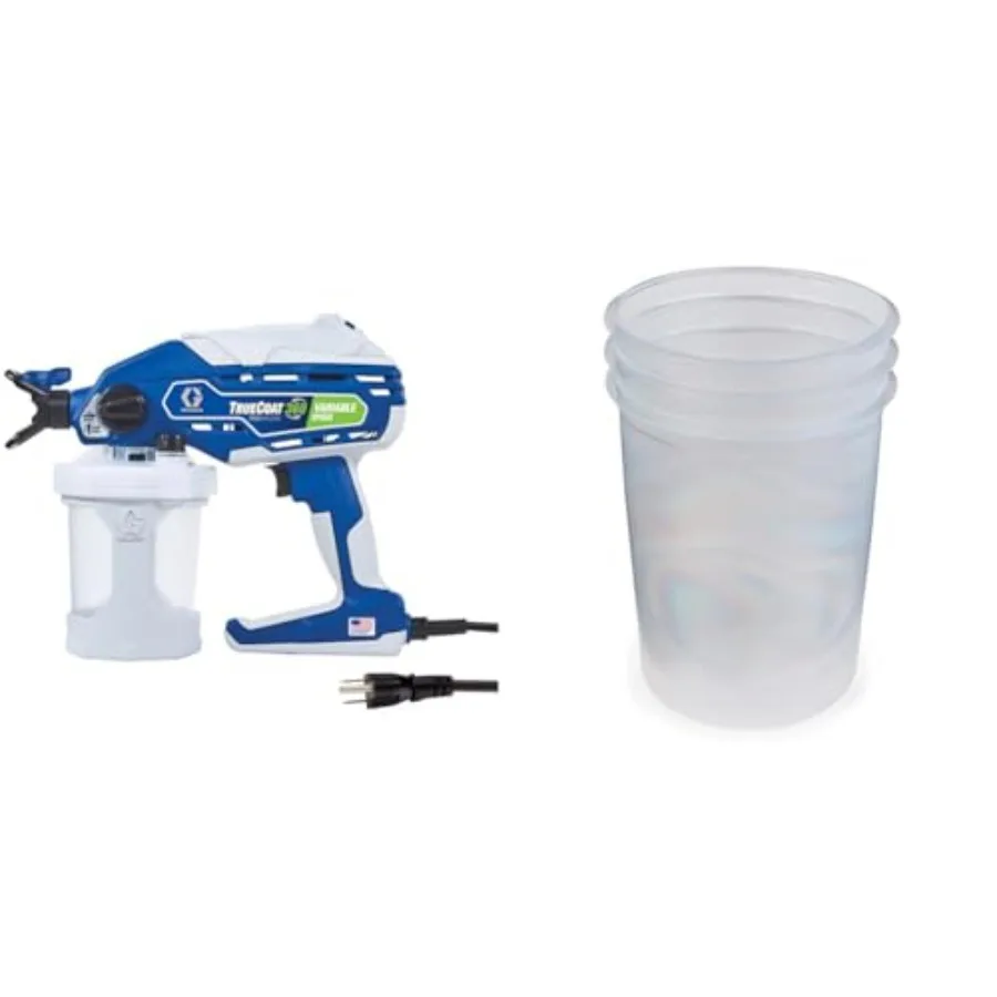 

26D283 TrueCoat 360 — распылитель краски с регулируемой скоростью и 3 упаковки пакетов для краски FlexLiner 17A226 объемом 32 унции (3 шт.)