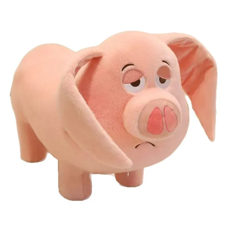 Customizable Solid Wood Pig Shape Stools with Wheels Cute Cartoon Small Furniture for Home Shoe Changing Stool Removable