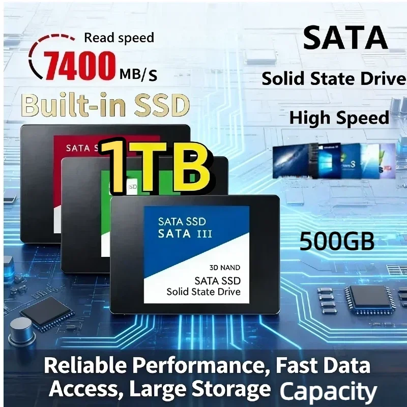 Original SATA III 2.5 Inch SSD Hard Disk 500GB 1TB Internal Solid State Drive Fast Storage For Gaming Laptop Desktop PC Computer