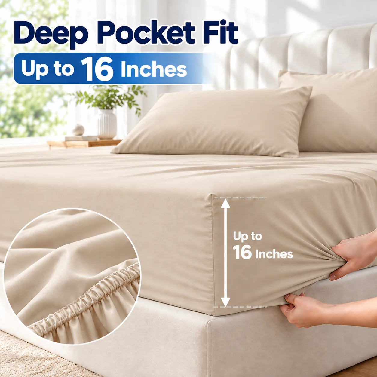 3/4 Pcs Breathable Sheet Set, Moisture Wicking Soft Cooling Bed Sheets, Smooth Lightweight Bedding Set, Deep Pocket Fitted Sheet, Comfortable Bedroom Essentials for Year Round Use, Random Color